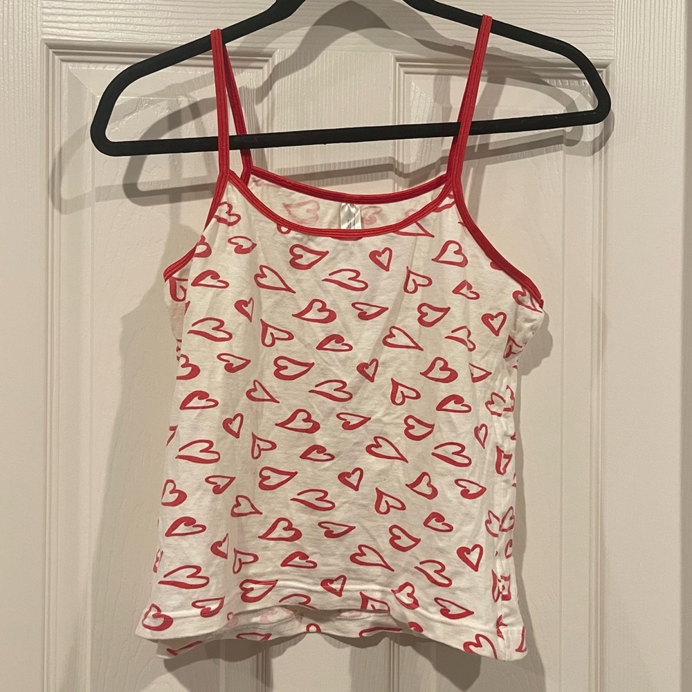 Red Heart Camisole Tank Top Kathy Ireland Valentines Cotton